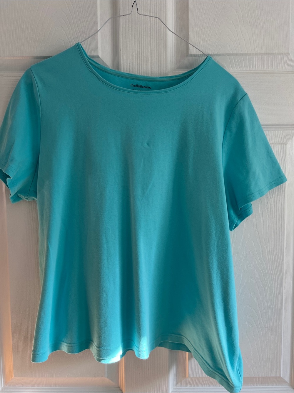 croft & barrow Turquoise Short Sleeve Crewneck Tee